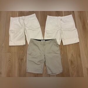 Nautica and The Limited Women's Classic Shorts size 4 Bundle Grey White